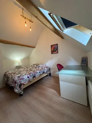 Un ou plusieurs lits dans un hébergement de l'établissement Maison de charme en bord de Loire