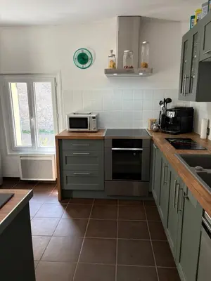 Cuisine ou kitchenette dans l'établissement Maison de charme en bord de Loire