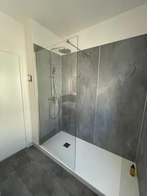 Salle de bains dans l'établissement Au fil de l eau