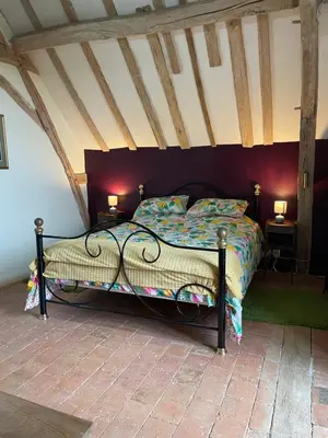 Un ou plusieurs lits dans un hébergement de l'établissement La Maison de Maître, Loire Gîte