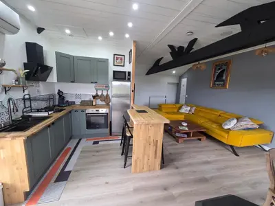 Cuisine ou kitchenette dans l'établissement Appartement de Charme