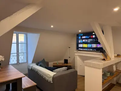 Télévision ou salle de divertissement dans l'établissement appartement 2 à 4 personnes vendome coeur de ville