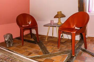 Coin salon dans l'établissement Les Voies Blanches