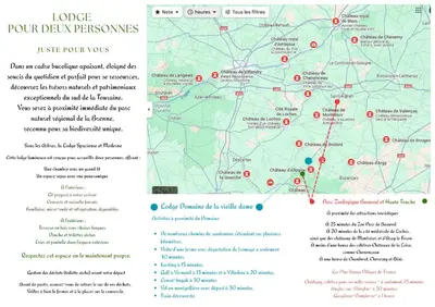 Plan de l'établissement Au Domaine de la Vieille Dame