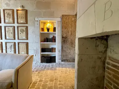 Coin salon dans l'établissement Relais des Hautes Roches