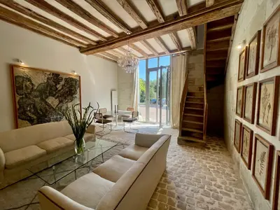 Coin salon dans l'établissement Relais des Hautes Roches