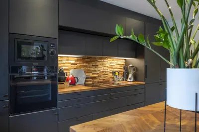 Cuisine ou kitchenette dans l'établissement Villa Eco Chic