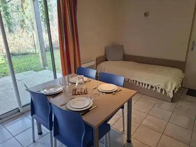 Un ou plusieurs lits dans un hébergement de l'établissement Cottage Le Vau 3