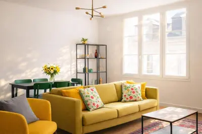 Coin salon dans l'établissement Le Charme d'Amboise