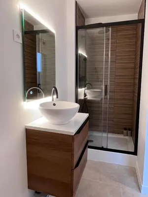 Salle de bains dans l'établissement Supperbe appartement Saumur