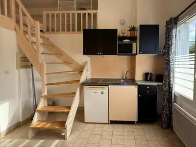 Cuisine ou kitchenette dans l'établissement Studio cosy avec mezzanine et parking proche centre