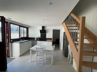 Cuisine ou kitchenette dans l'établissement Maison au cœur du pays de Rabelais