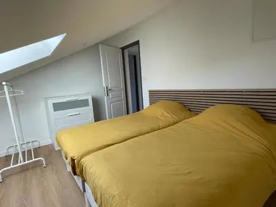 Un ou plusieurs lits dans un hébergement de l'établissement Maison au cœur du pays de Rabelais