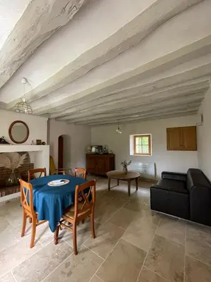 Coin salon dans l'établissement Gîte au cœur de la vallée de la Loire