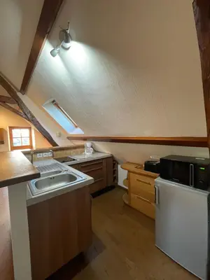 Cuisine ou kitchenette dans l'établissement Gîte tourangeau dans la vallée de la Loire