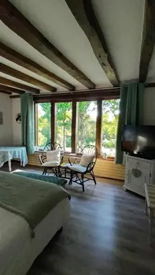 Un ou plusieurs lits dans un hébergement de l'établissement Les 2 Ginkgos à 5 minutes de Beauval