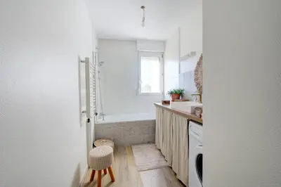 Cuisine ou kitchenette dans l'établissement Appartement Cocooning