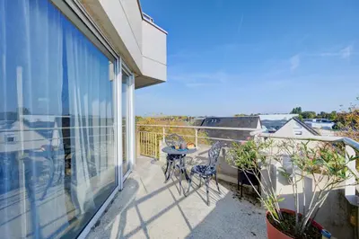 Balcon ou terrasse dans l'établissement Appartement Cocooning