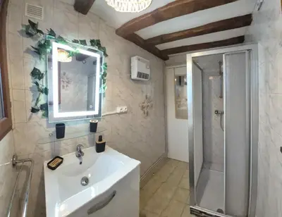 Salle de bains dans l'établissement Maison plein centre