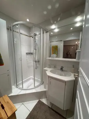Salle de bains dans l'établissement Calme et élégance au cœur de Tours