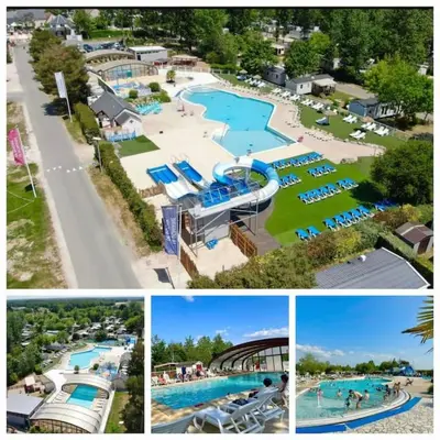 Piscine de l'établissement Domaine de Dugny mobile home confortable ou située à proximité