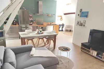 Cuisine ou kitchenette dans l'établissement Reflets de Sologne