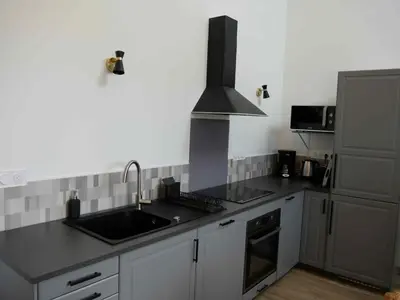 Cuisine ou kitchenette dans l'établissement Le Paon du jour en Touraine