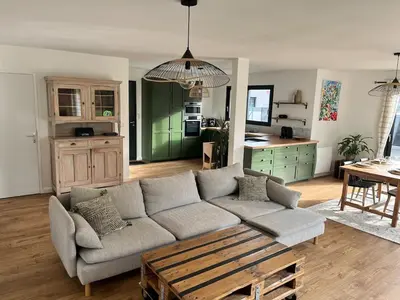 Coin salon dans l'établissement Maison 3 chambres
