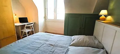 Un ou plusieurs lits dans un hébergement de l'établissement Le Basilic - T2 - Centre-ville - Cosy - Wifi - Tv