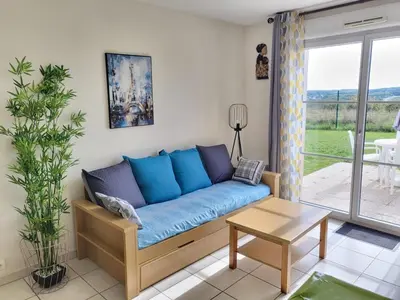 Coin salon dans l'établissement Havre de paix à Azay-le-Rideau - piscine chauffée