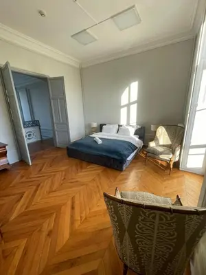 Un ou plusieurs lits dans un hébergement de l'établissement Château de Savonnières