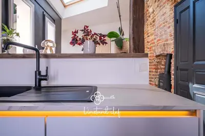 Cuisine ou kitchenette dans l'établissement Havre de paix avec jacuzzi - Hyper-centre du Mans