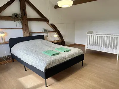 Un ou plusieurs lits dans un hébergement de l'établissement La Grande Goupillère - Campagne - Proche circuit - 5p