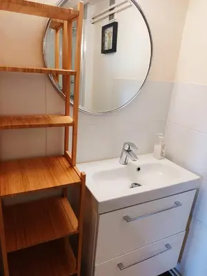 Salle de bains dans l'établissement LE PLUM'LOFT, Duplex au cœur du Vieux Tours - Wifi - Tv
