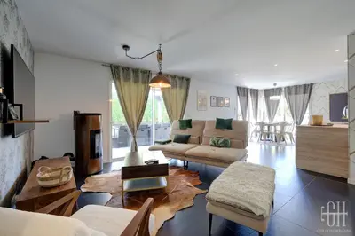 Coin salon dans l'établissement Maison Familiale au coeur de la Touraine - Jardin