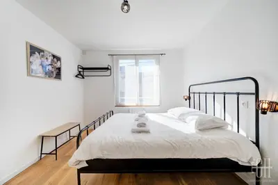 Un ou plusieurs lits dans un hébergement de l'établissement Logement avec Terrasse - Château d'Amboise - Wifi