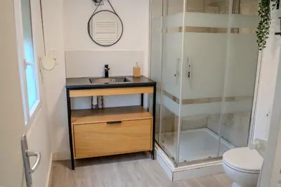 Salle de bains dans l'établissement Hosmans grand t3 proche gare