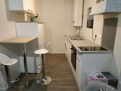 Cuisine ou kitchenette dans l'établissement Plénitude guillot