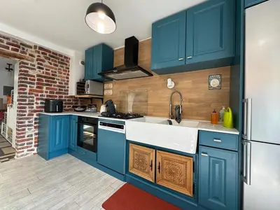 Cuisine ou kitchenette dans l'établissement Le Central - 6pers - 10 minutes du Circuit Bugatti