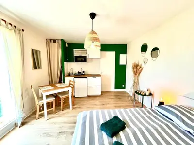 Cuisine ou kitchenette dans l'établissement Cocooning appartement