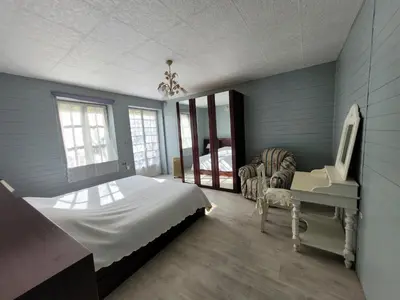 Un ou plusieurs lits dans un hébergement de l'établissement Gite chez Matos maison entière avec 3 chambres et grande cour pour animaux admis