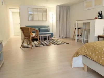 Coin salon dans l'établissement Grande Suite Privée - Entrée indépendante - SDB & WC privatifs