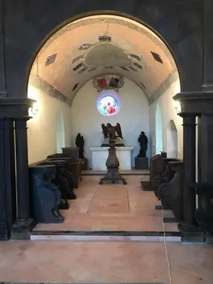 Coin salon dans l'établissement Chateau de Lassay - Charming castle for rent in Sarthe