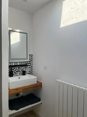 Salle de bains dans l'établissement Appartement vue Loire