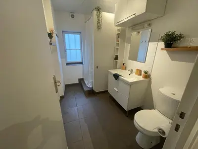Salle de bains dans l'établissement La Jungle de Tours