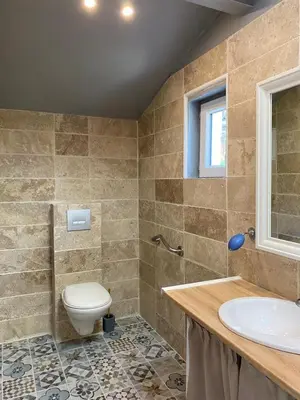 Salle de bains dans l'établissement Nice cottage in a quiet village in the Loire Valley