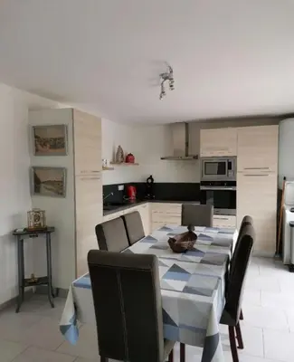 Cuisine ou kitchenette dans l'établissement Maison familiale Chinon