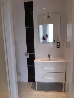 Salle de bains dans l'établissement Beau studio rénové proche gare - 6