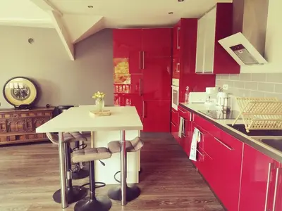 Cuisine ou kitchenette dans l'établissement Appartement semi-troglodytique
