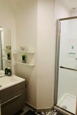 Salle de bains dans l'établissement Appartement, en plein centre ville 55 m2